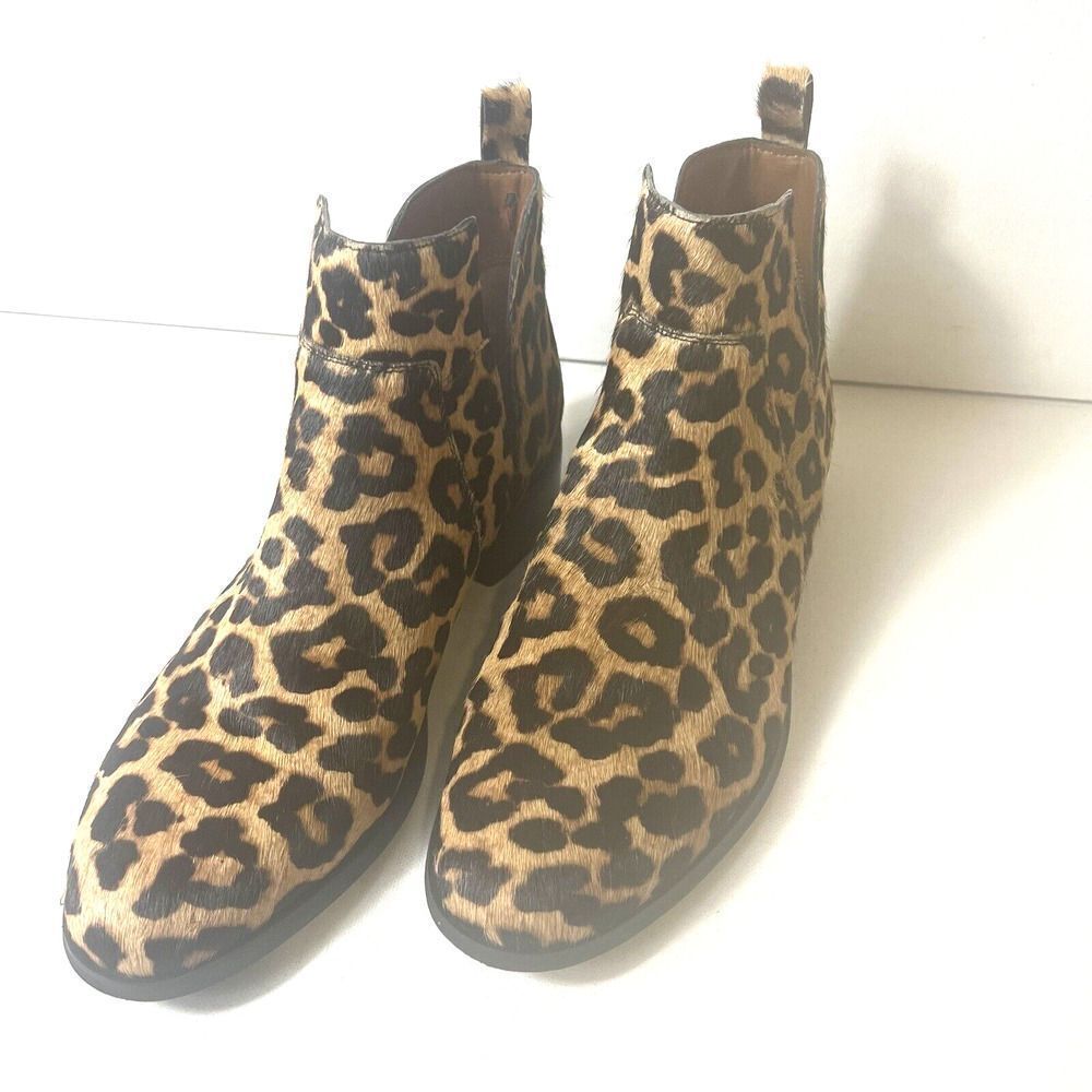 Franco Sarto Leopard Print Ankle Boots - Picture 2 of 11